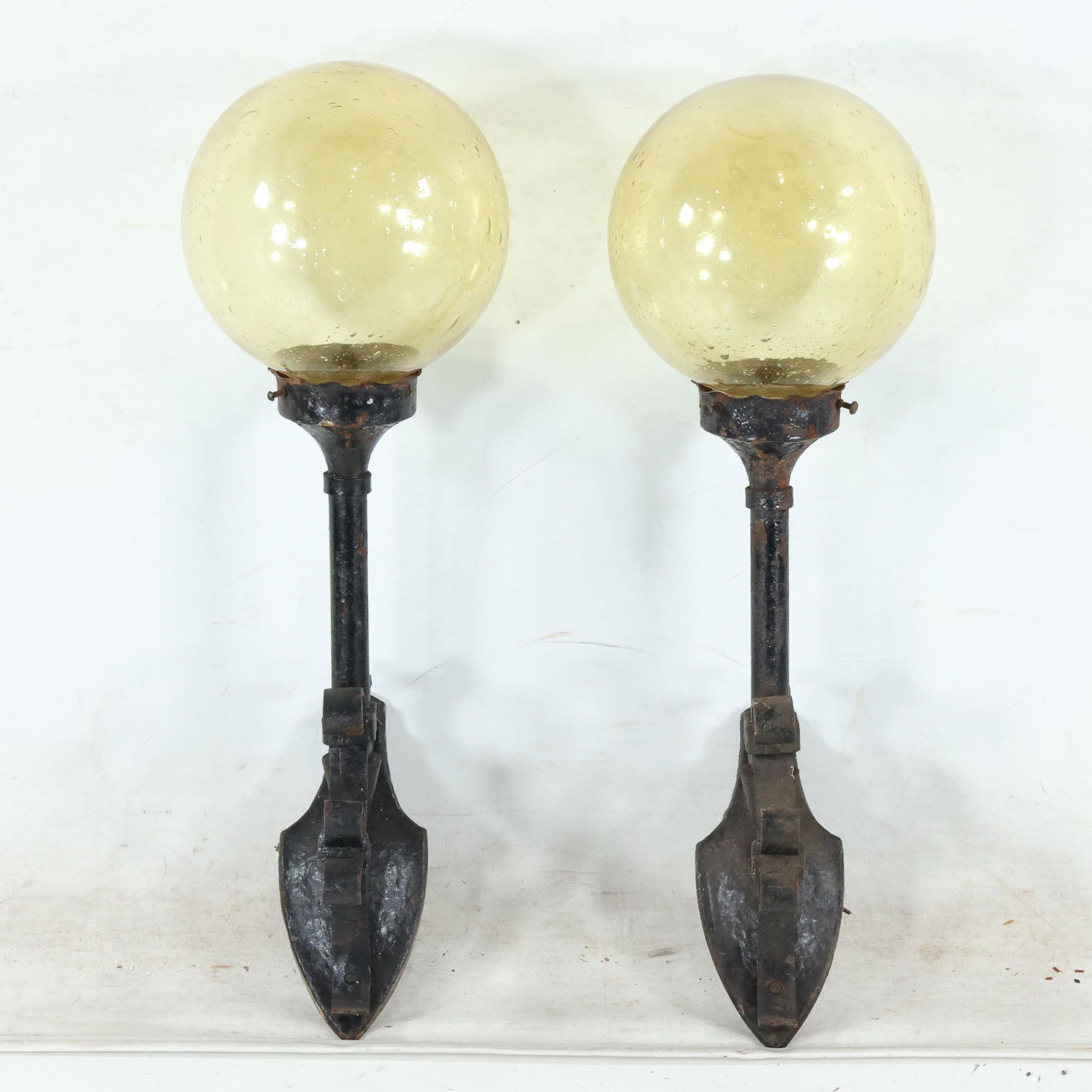 2 Cast Iron Arts and Crafts Outdoor Wall Sconces (1 of 8)