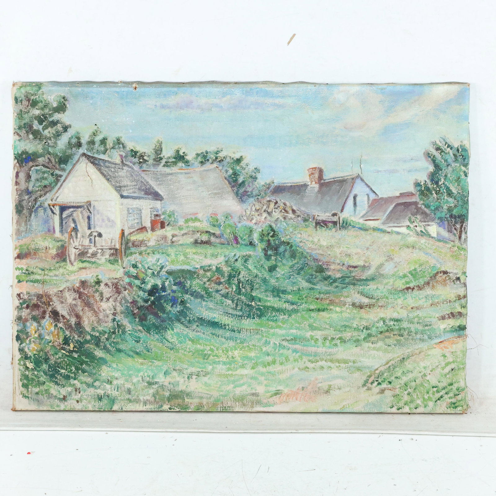 Vintage Oil Painting Countryside Farm Landscape (1 of 13)