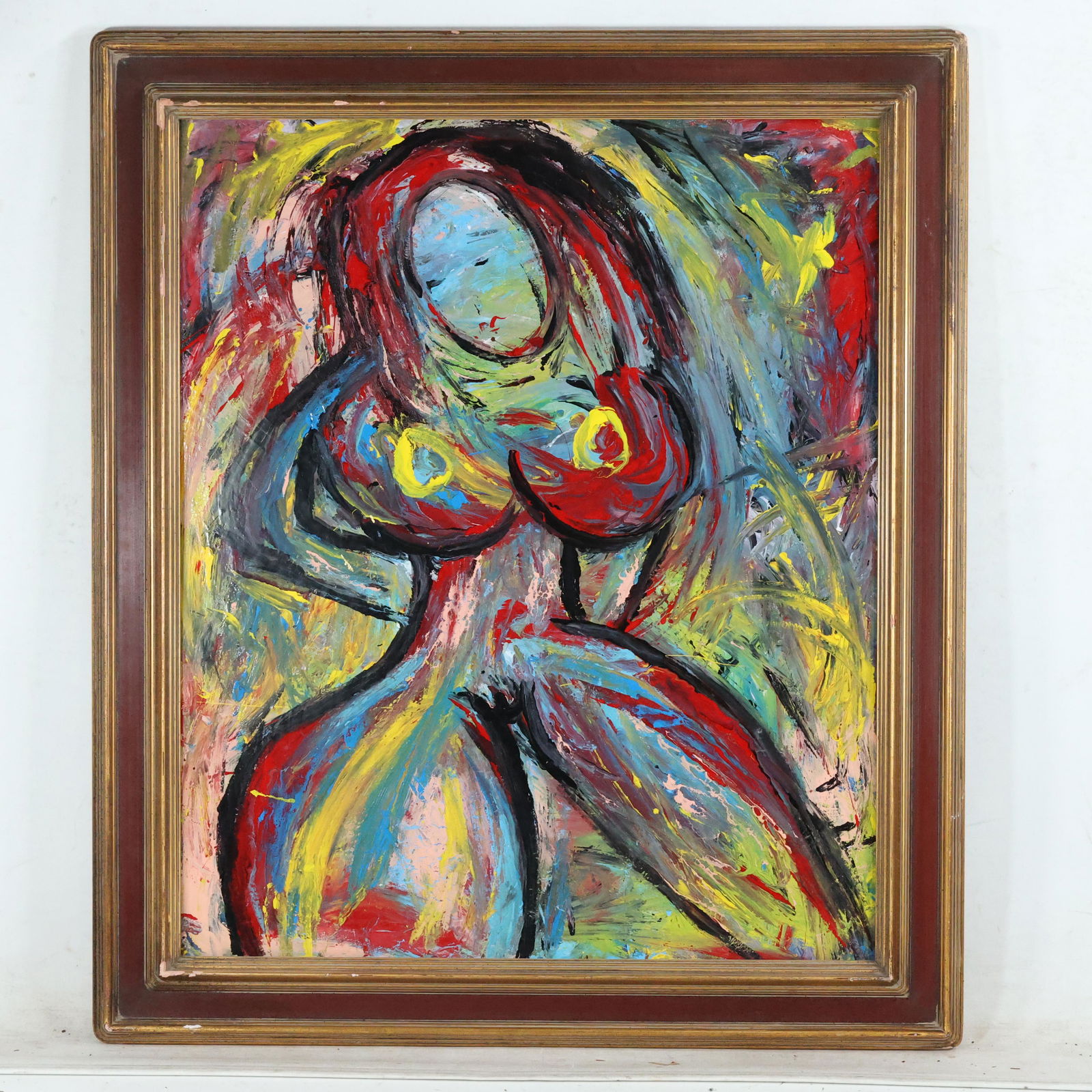Thomas Pulgini, American, Abstract Woman Nude; Colorful (1 of 10)