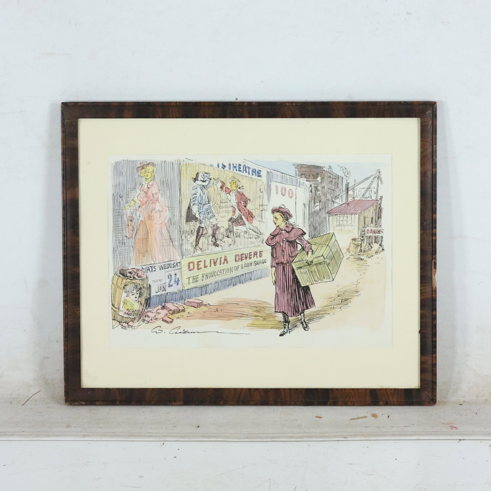 Charles D. Gibson; American Watercolor Signed: Charles D. Gibson; American Watercolor Signed. Watercolor and ink on paper; The Seed of Ambition. Signed lower left. Stamped multiple times on reverse, Estate of Gibson; 11in. x 16.5in.(image), 17.5in