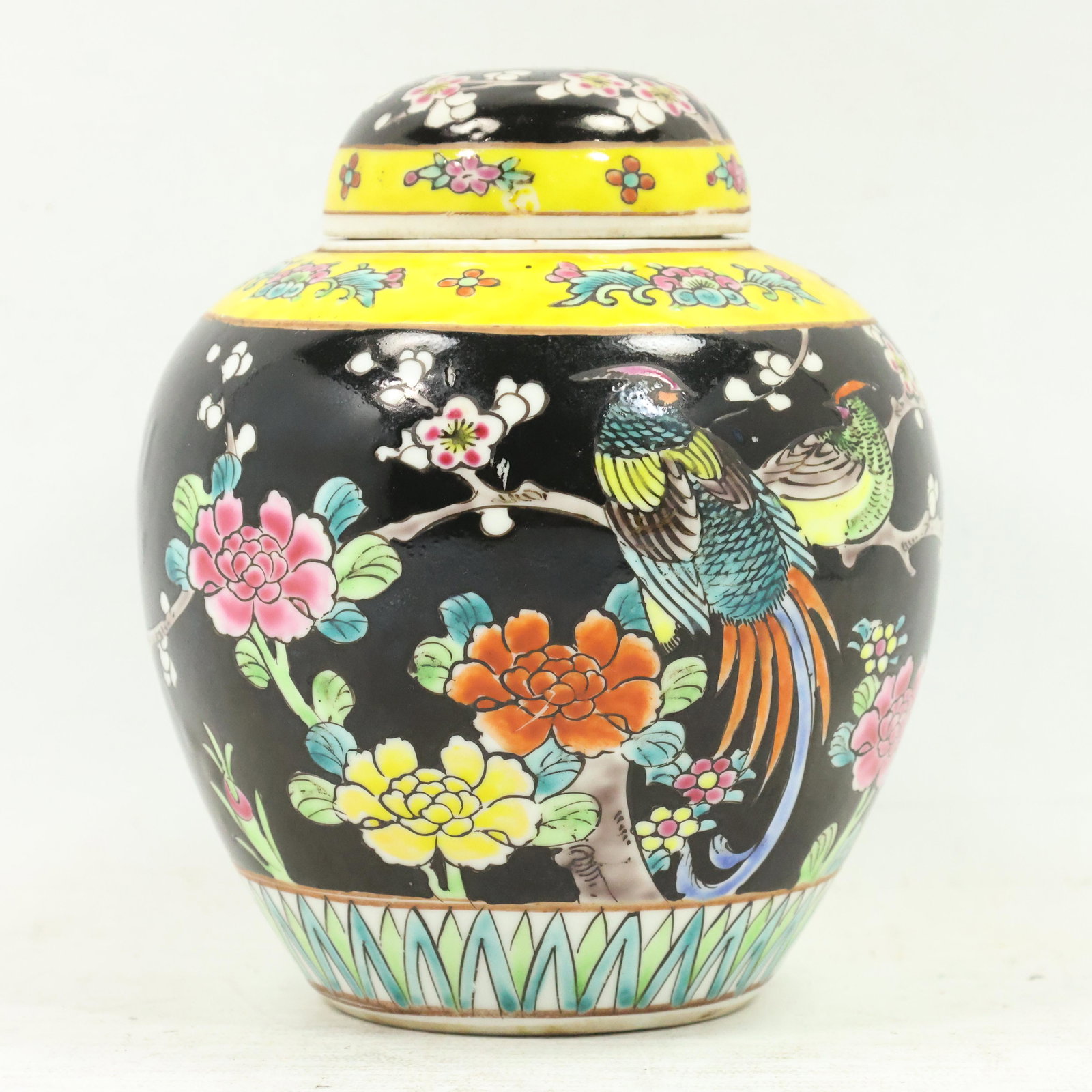Japanese Porcelain Ginger Jar with Birds Decoration (1 of 7)