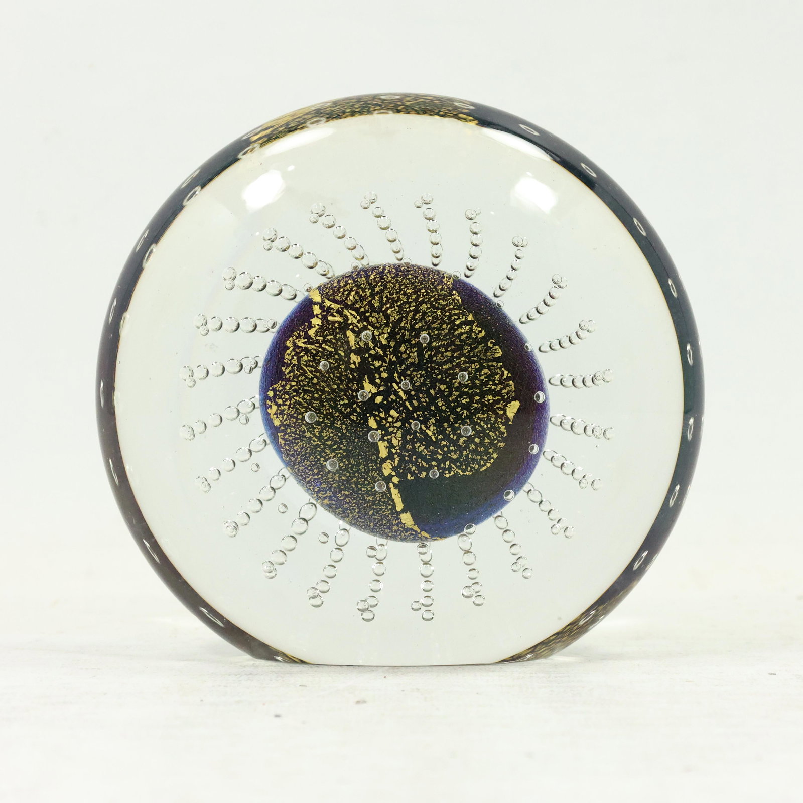 Signed EICKHOLT Art Glass Spinning Comet Paperweight (1 of 8)