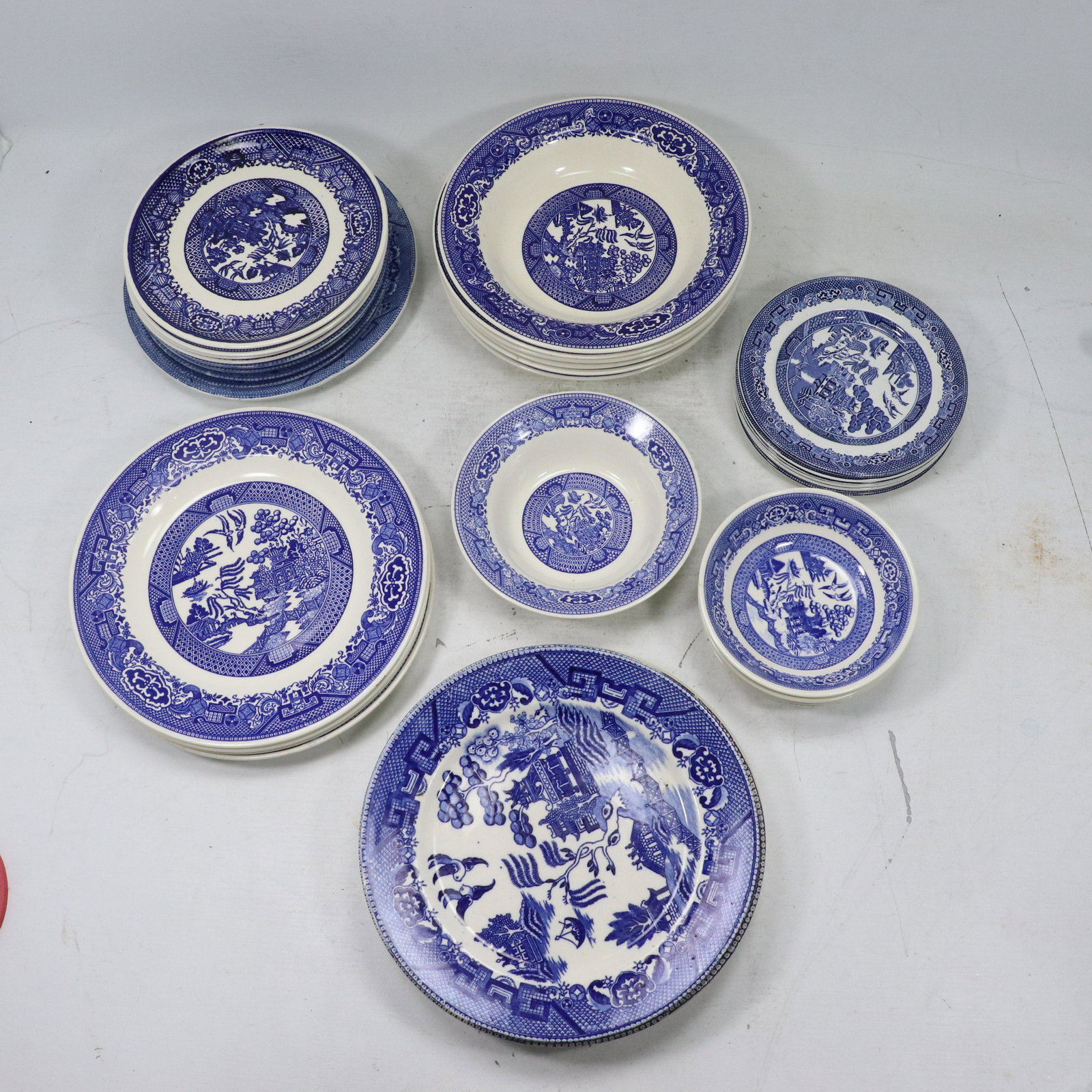 40 Assorted BLUE WILLOW by Homer Laughlin, Willow Ware (1 of 11)