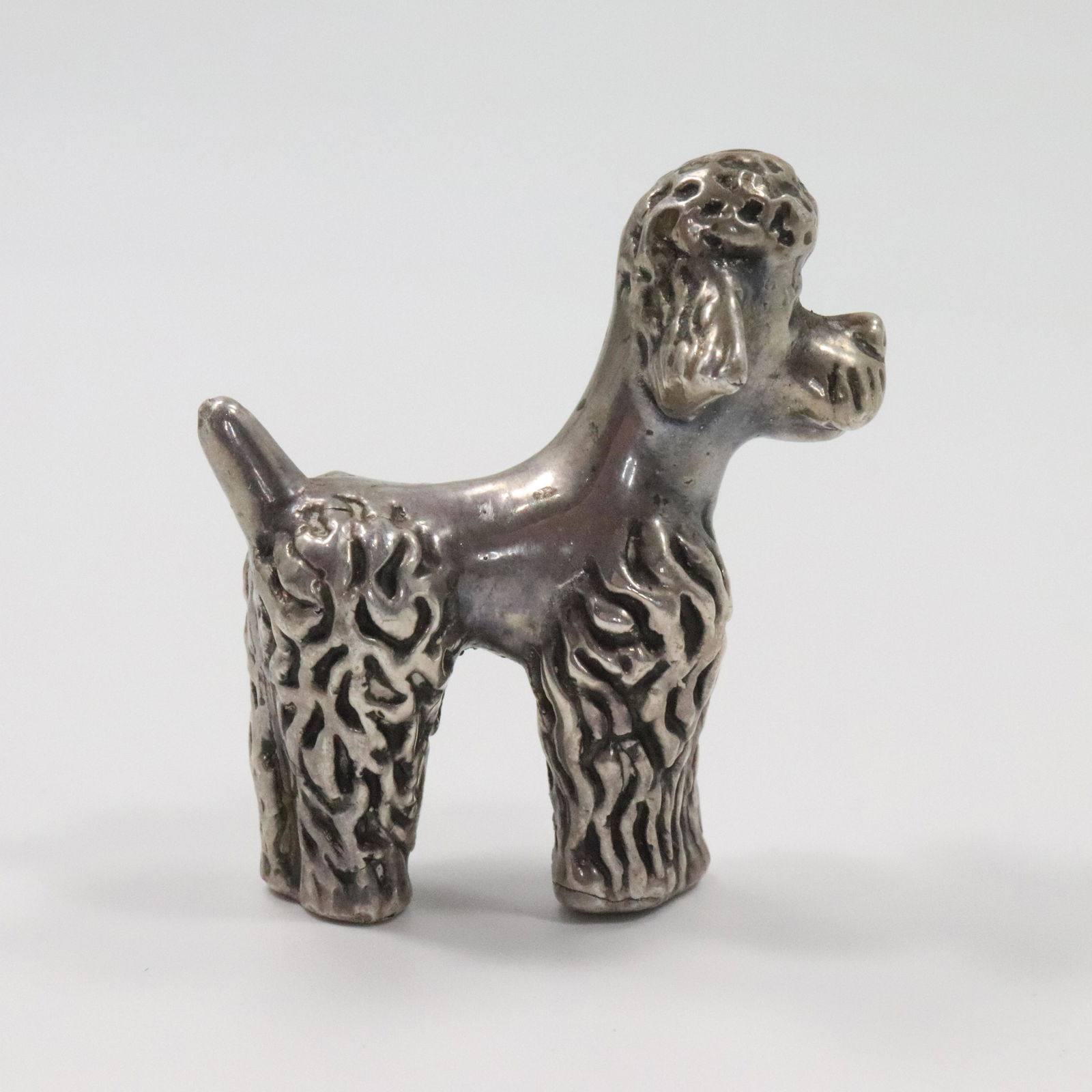 .925 Sterling Silver Poodle Dog Figure Statue (1 of 8)