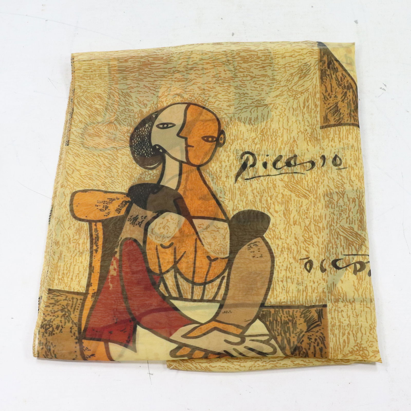 Pablo Picasso Silk Scarf Abstract Figure - Clean (1 of 7)