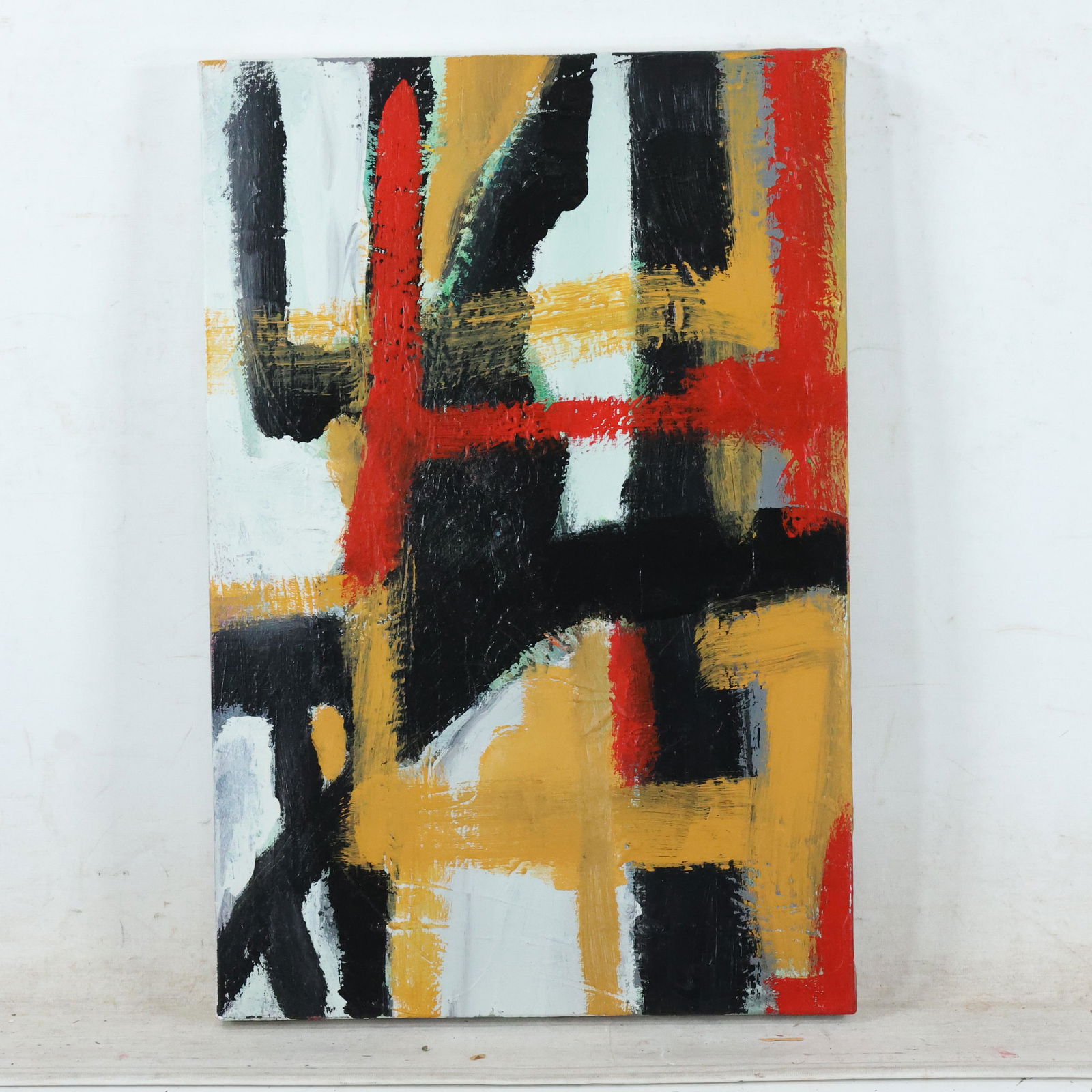 Dave Mac, Abstract Oil on Canvas Painting "Fireworks" (1 of 9)