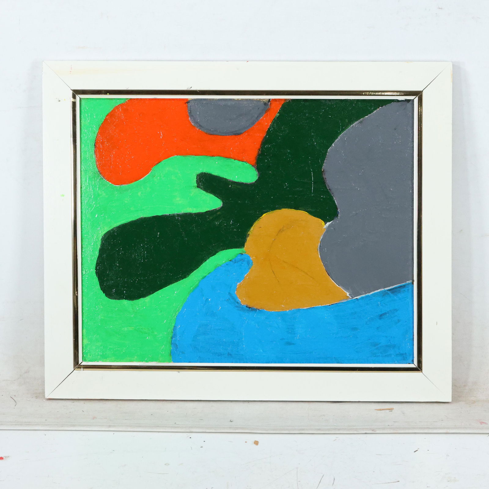 Dave Mac, Oil on Canvas Painting Abstract Blue Dunes (1 of 9)