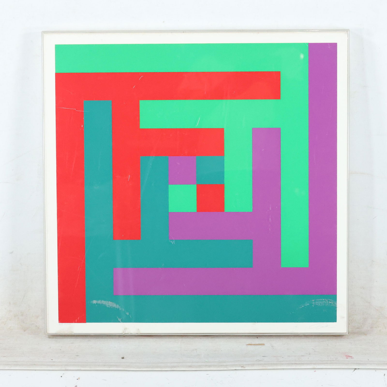 Richard Lottse, 1967, Abstract Silkscreen,  #45/100 (1 of 12)