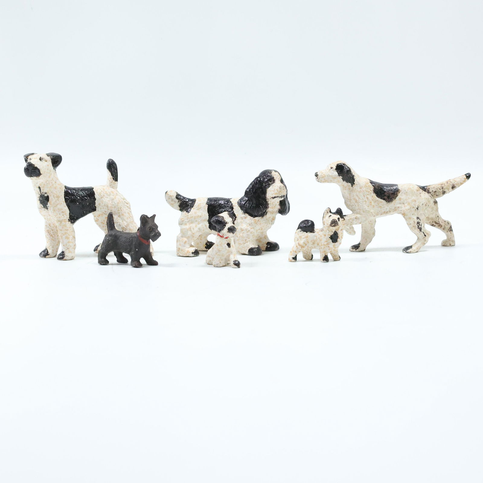 [6] Miniature Cast Metal Dog Figures in Original Paint (1 of 7)