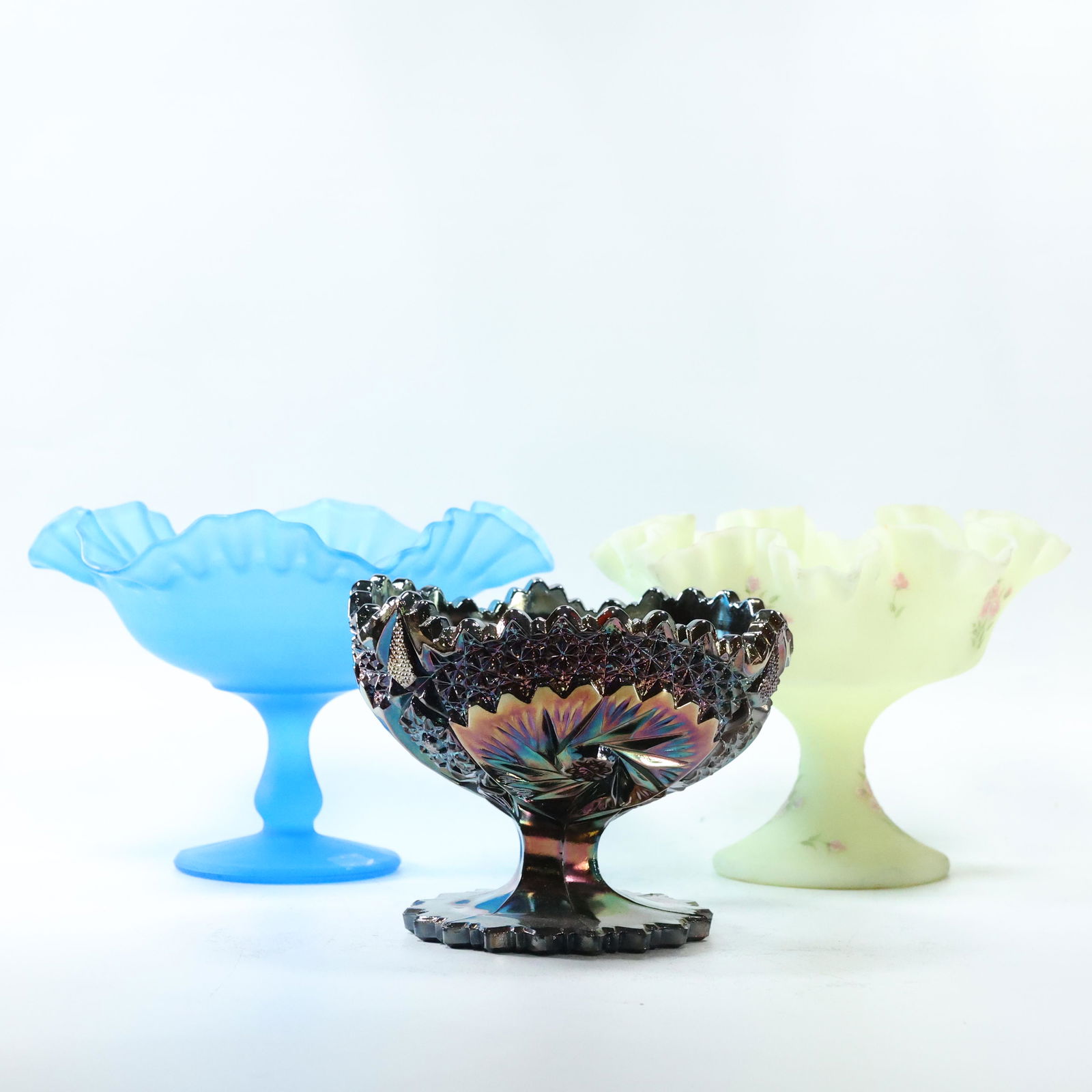 [3] Assorted FENTON Glass Compotes (1 of 14)