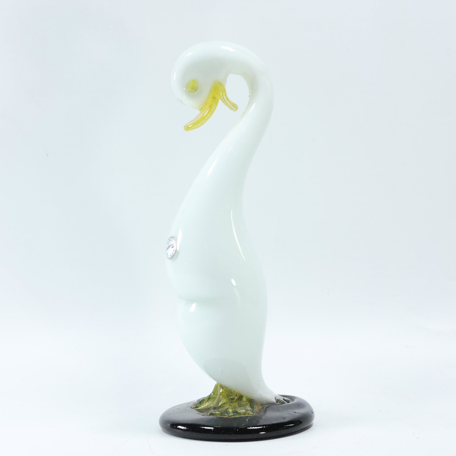 Murano Italian Art Glass White Duck Figure Sculpture (1 of 6)