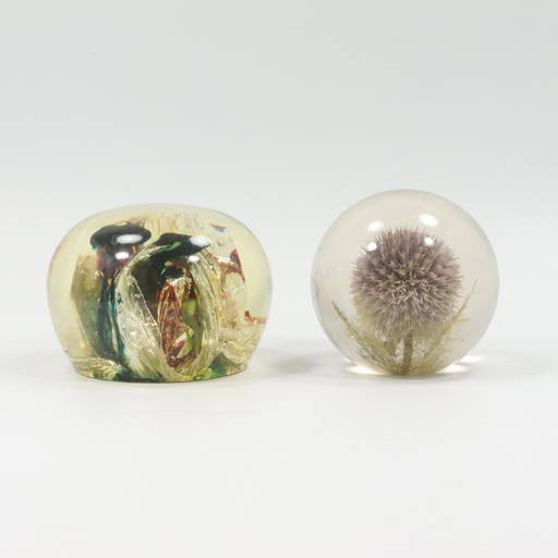 2 Lucite Paperweight Hafod Grange Great Britain Charbin Feb 15, 2022