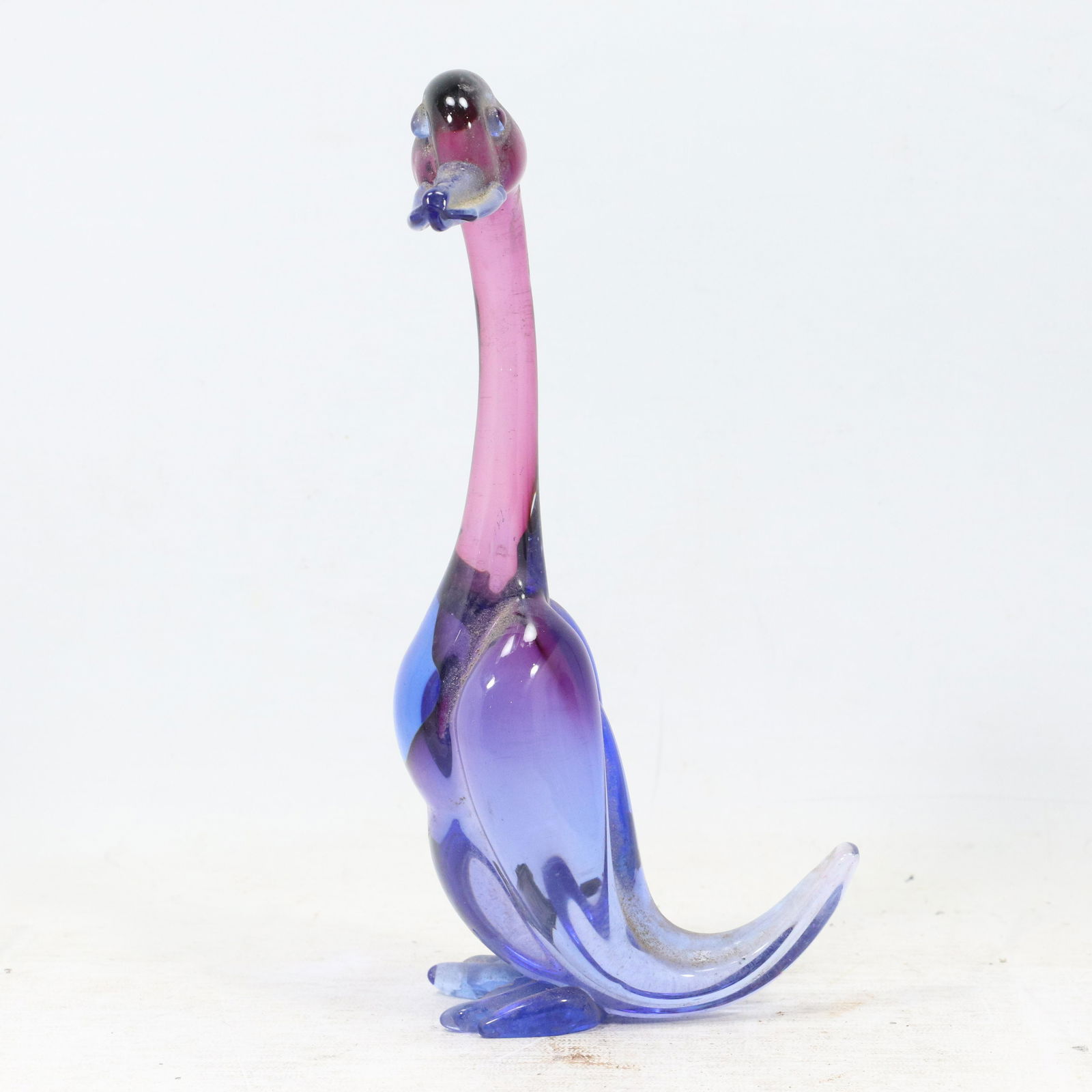 Murano Italian Art Glass Amethyst Duck Figure Sculpture (1 of 7)