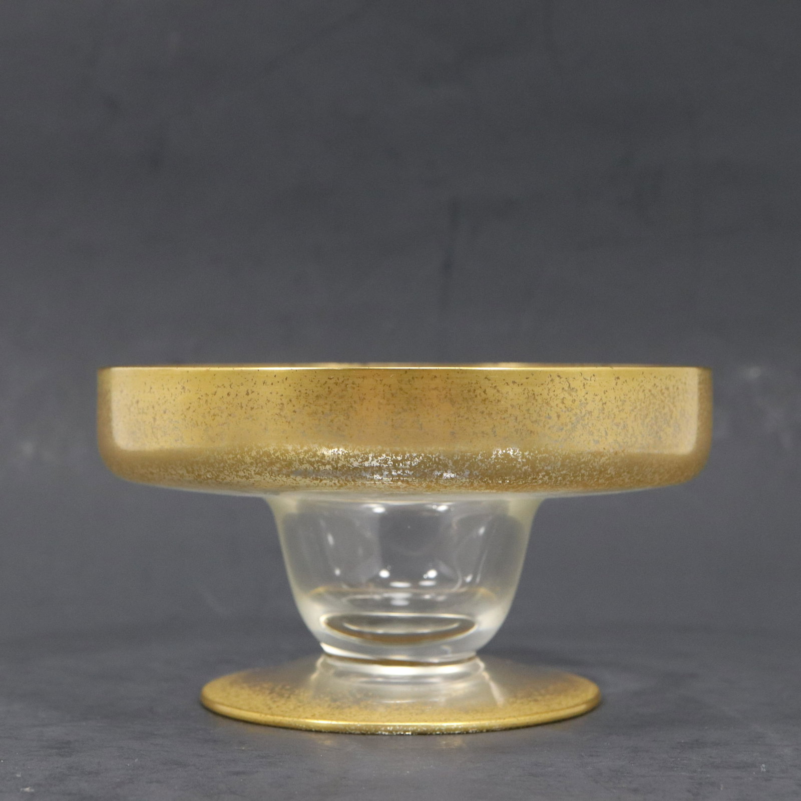 10 Italian Venetian Shrimp Cocktail Glasses Gold Dust: size: 2.75h 5w