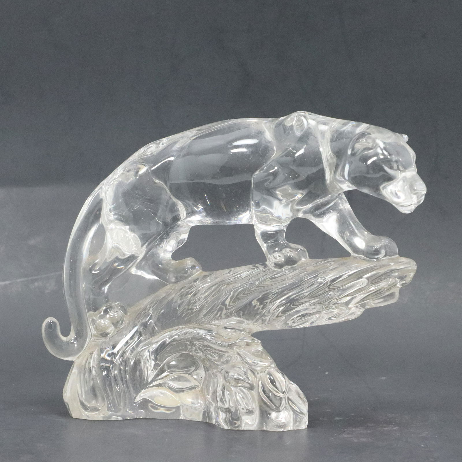 Lead Crystal Glass Jaguar Figure Statue (1 of 8)