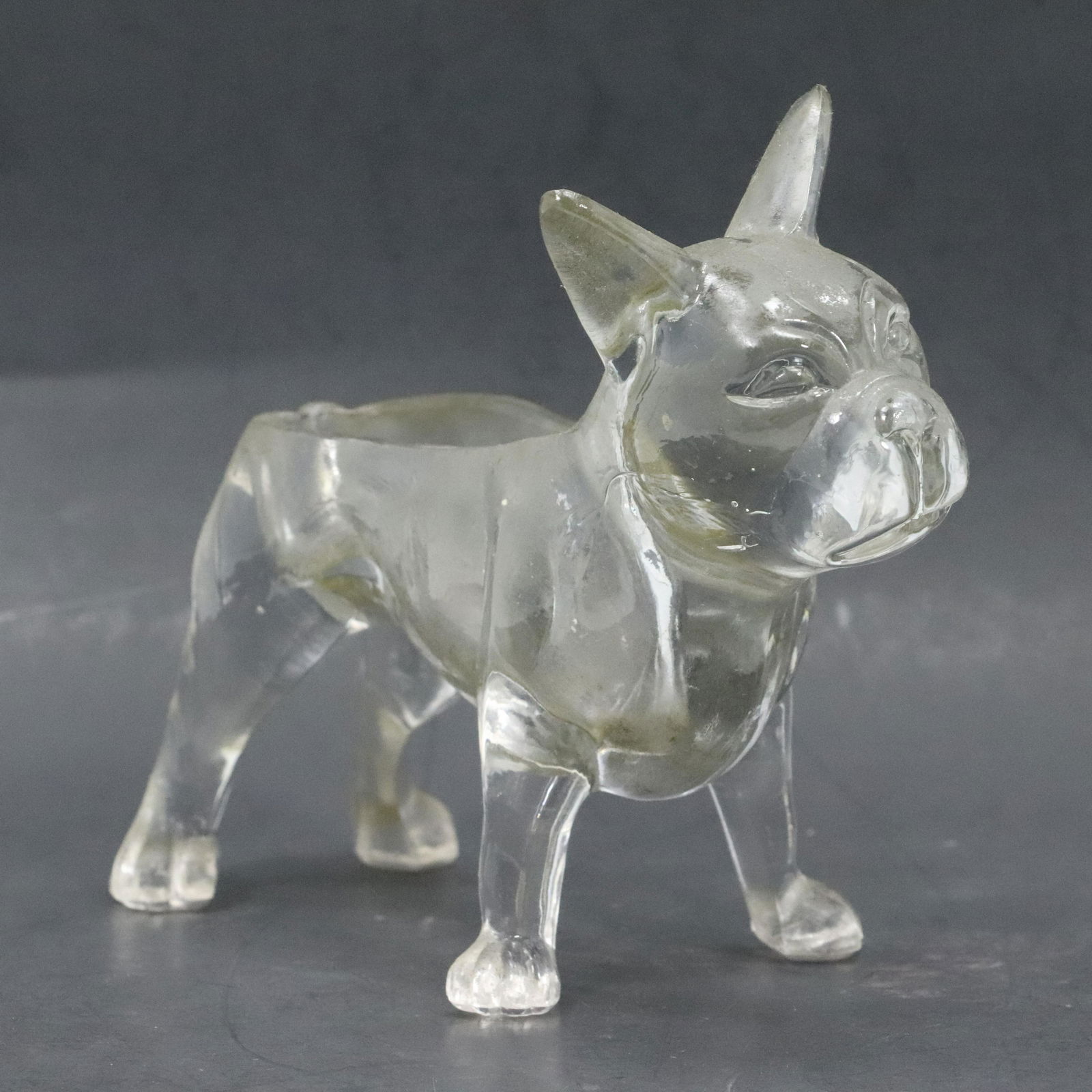Pointy Ear Boxer Dog Figural Glass Candy Container (1 of 7)