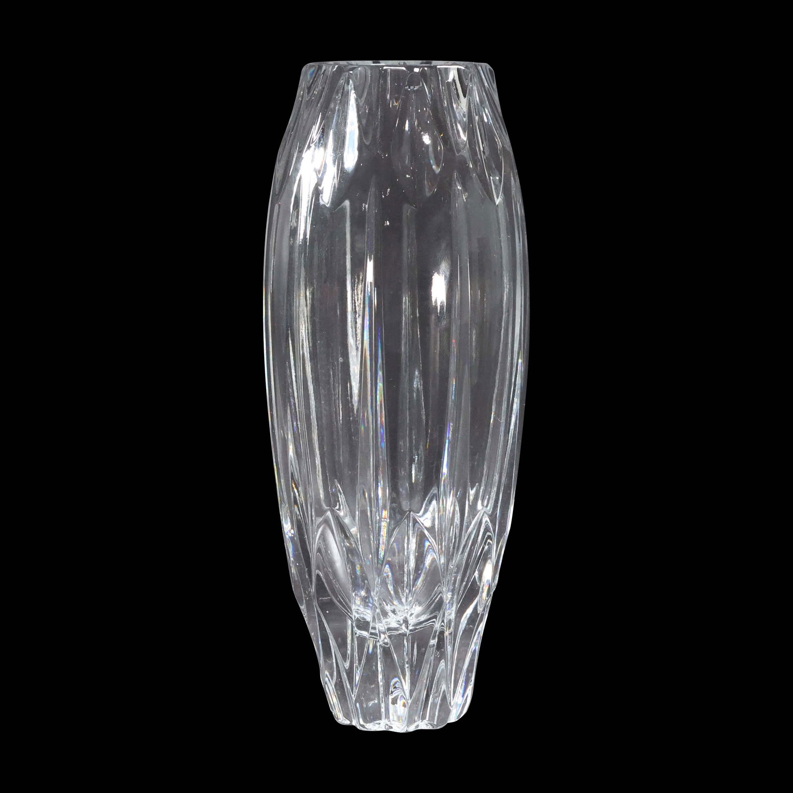 Mid-Century Modern Heavy Crystal Glass Vase (1 of 5)