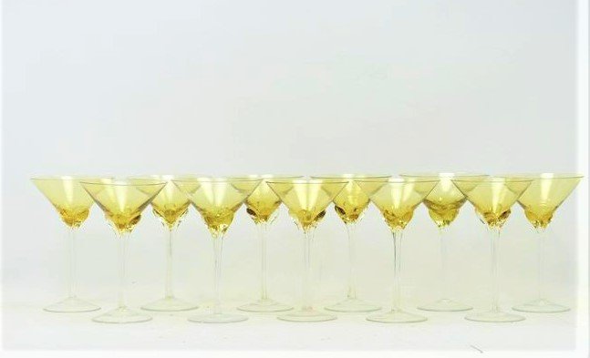 [11] Elegant Yellow Martini Glass Stemware (1 of 5)