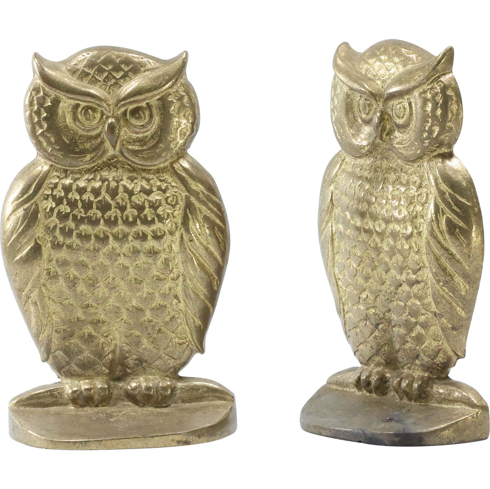 Cast Brass Figurative OWL Bookends (1 of 5)
