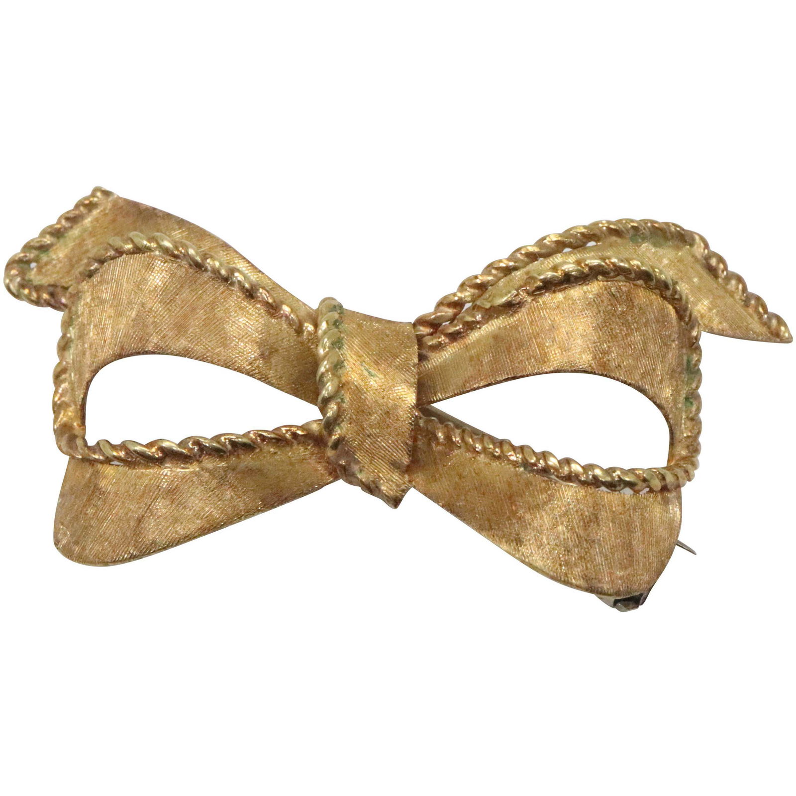 18K GOLD Victorian BOW Pin Brooch (1 of 5)