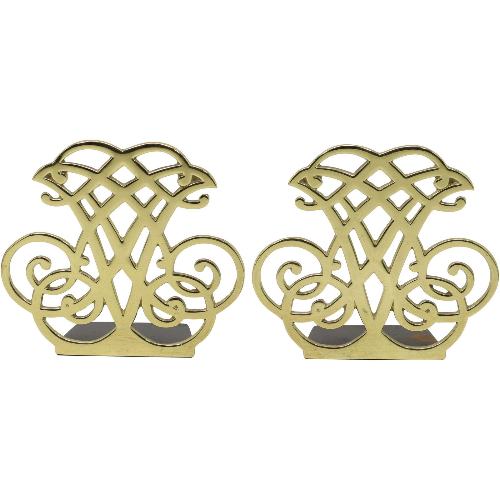 Thomas Jefferson Cipher Polished Brass Bookends (1 of 6)