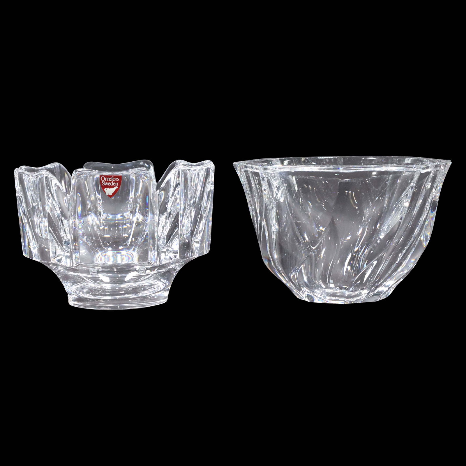 [2] Signed ORREFORS Sweden Glass Bowls (1 of 9)