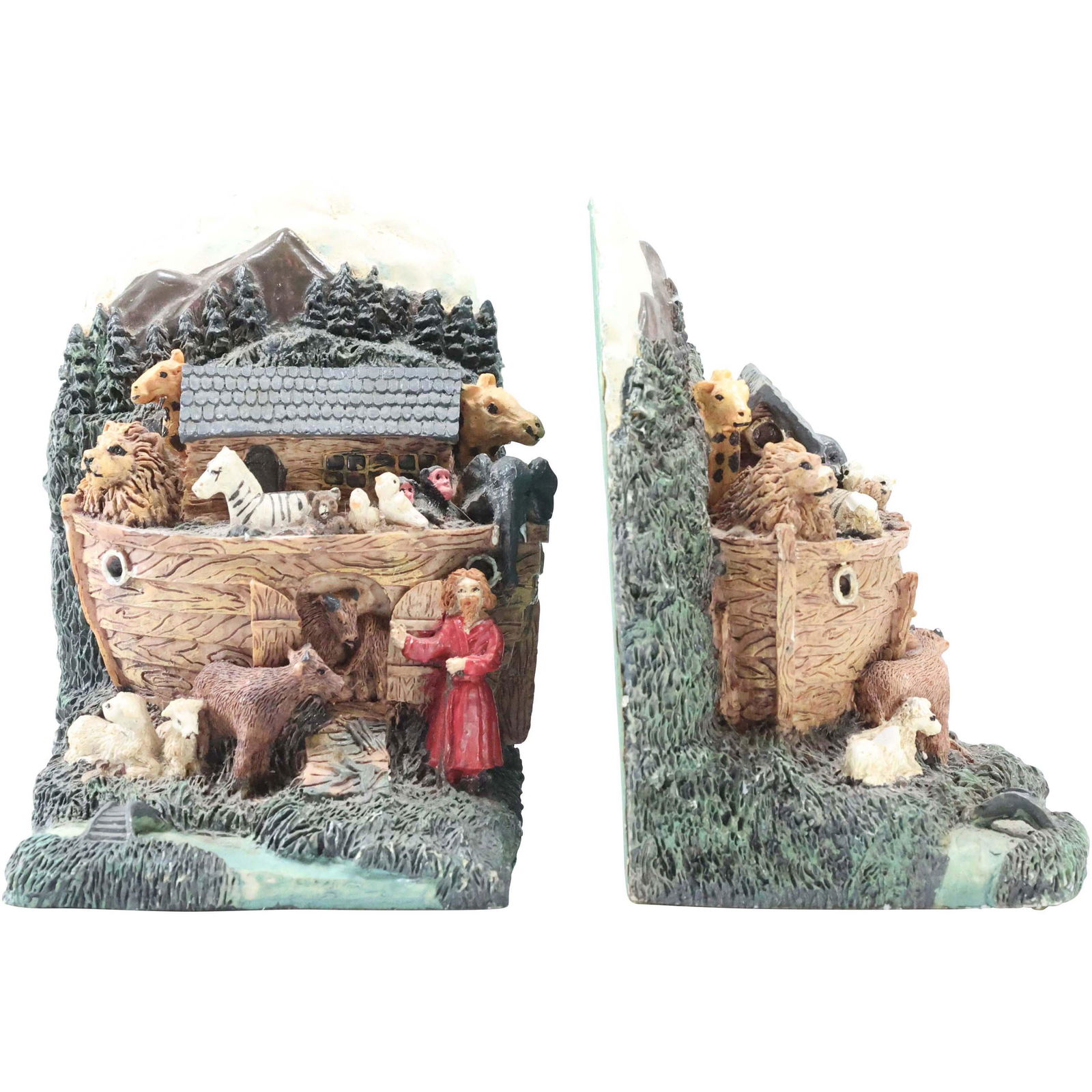 Noah's Ark Figurative Bookends - Good Detail (1 of 6)