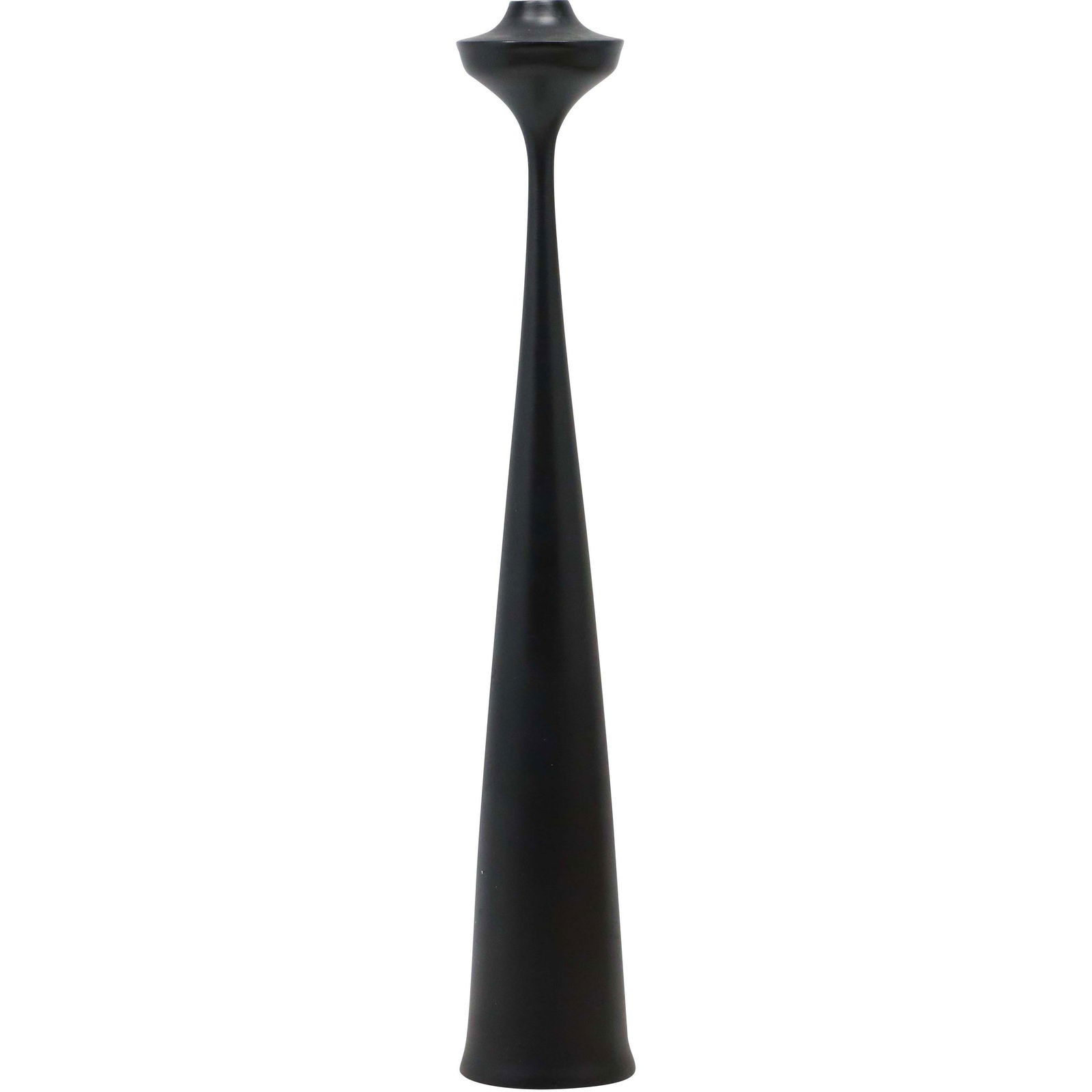 Danish Design Turned Wood Tall Candlestick Black Finish (1 of 8)