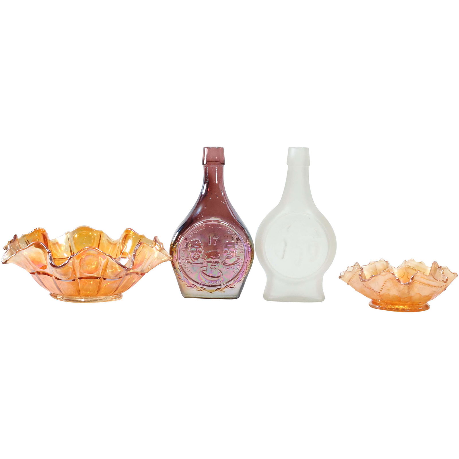 2 Carnival Glass Bowls and 2 Wheaton Bottles (1 of 13)