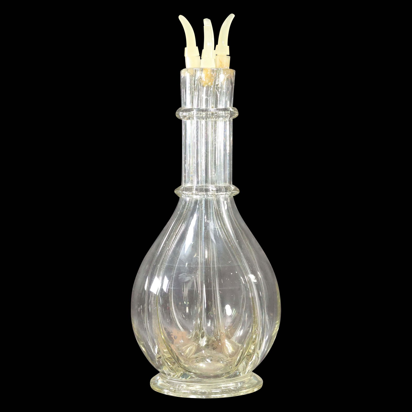 Vintage 4-Section Glass Liquor Bottle Decanter (1 of 5)