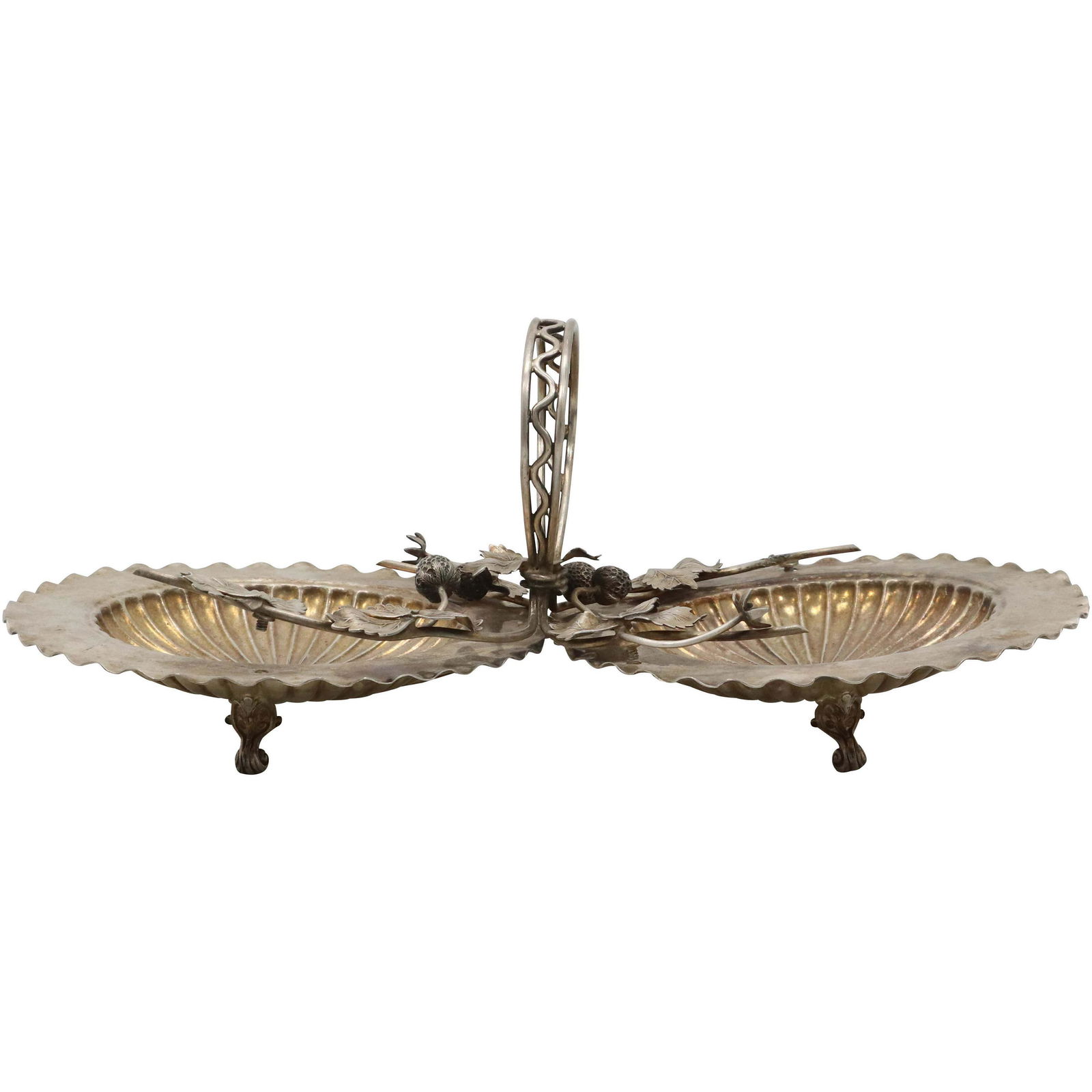 R & B Silver Plate Double Server with Strawberries (1 of 8)