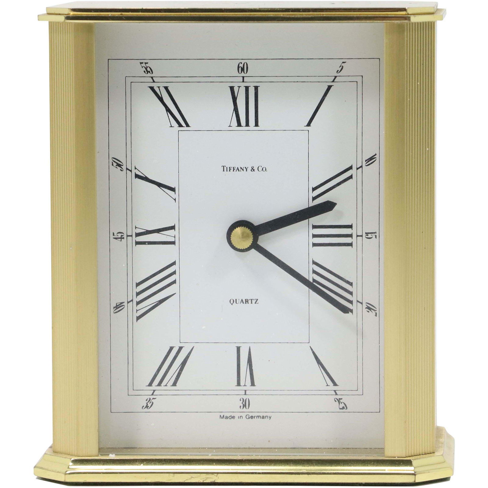 Tiffany & Co Brass Desk Top Clock, Battery Operated (1 of 7)