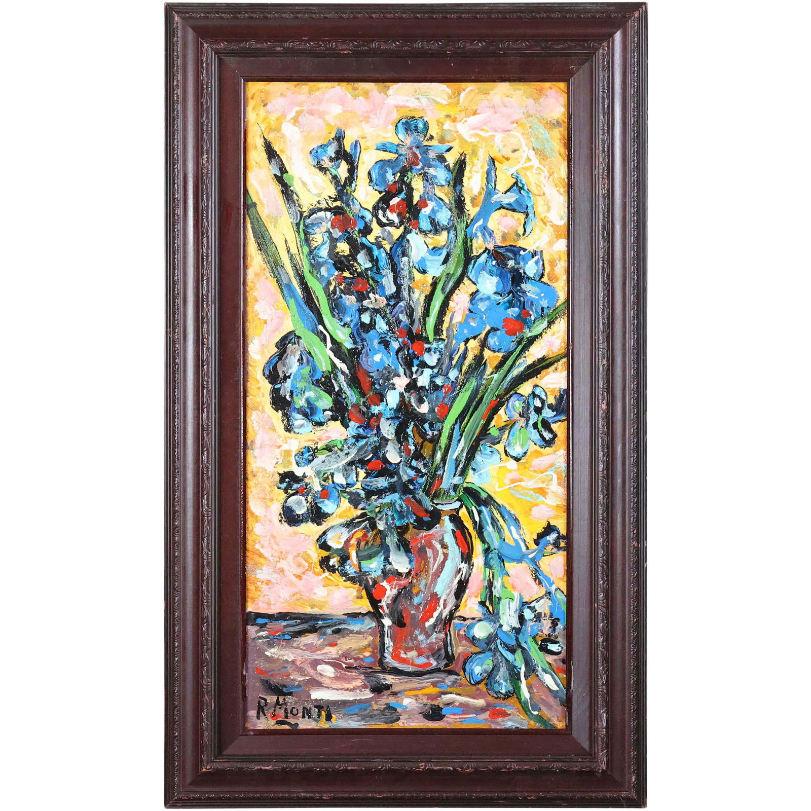 Rocco Monticolo, R Monti O/c ABSTRACT FLORAL STILL LIFE (1 of 8)