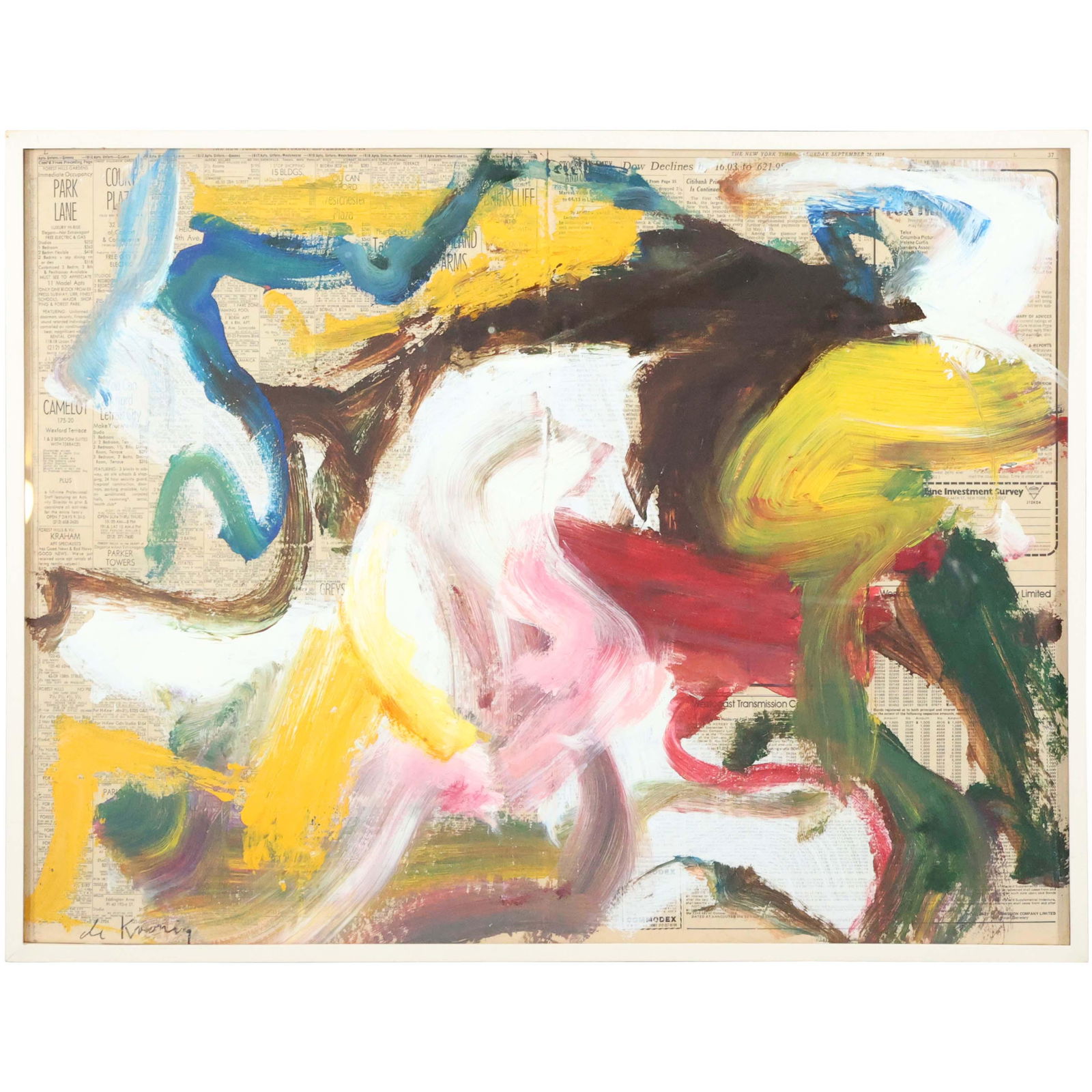 Willem de Kooning, attributed, Abstract Painting News (1 of 9)