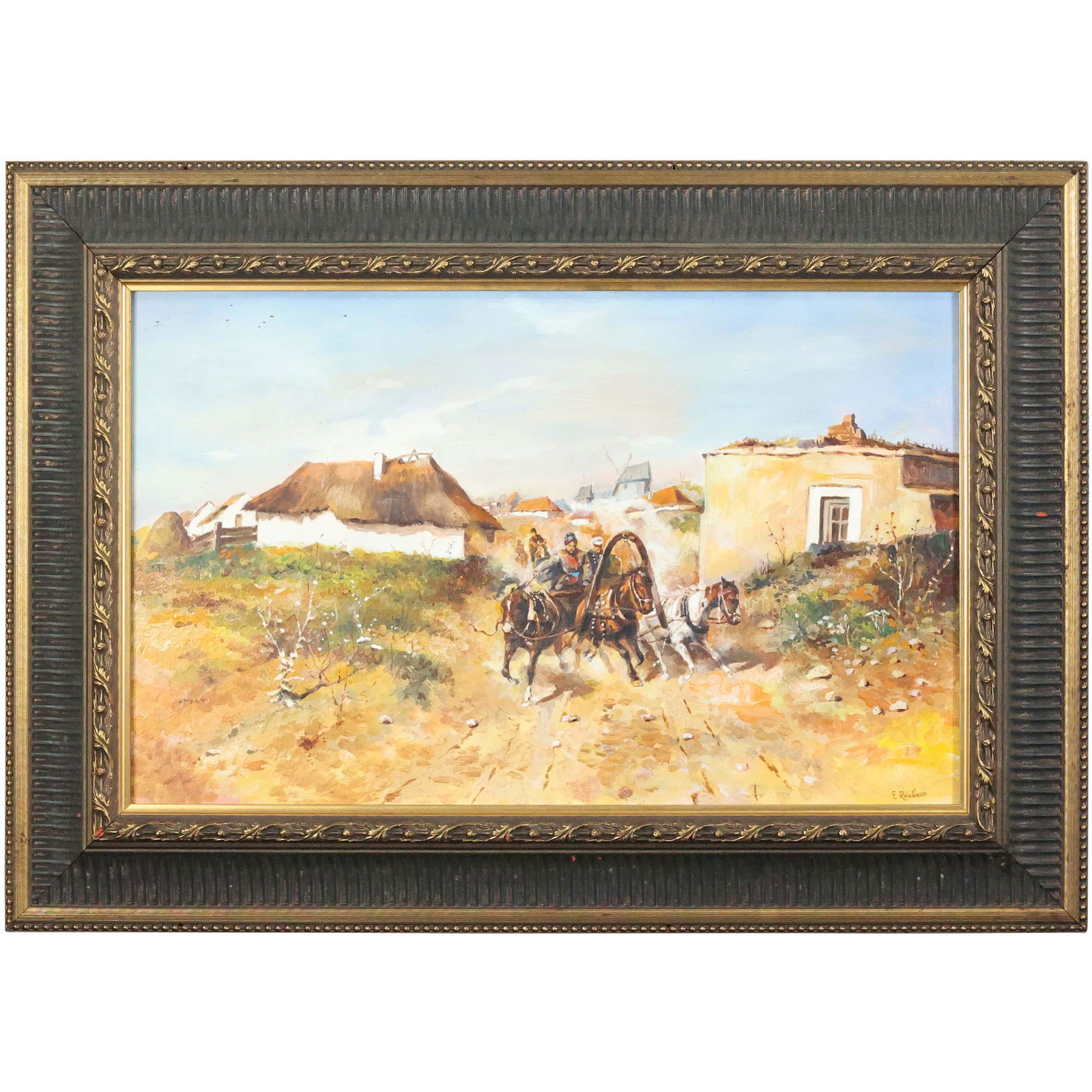 Franz Roubaud 1856-1928,  Country Scene From Crimea O/b (1 of 8)