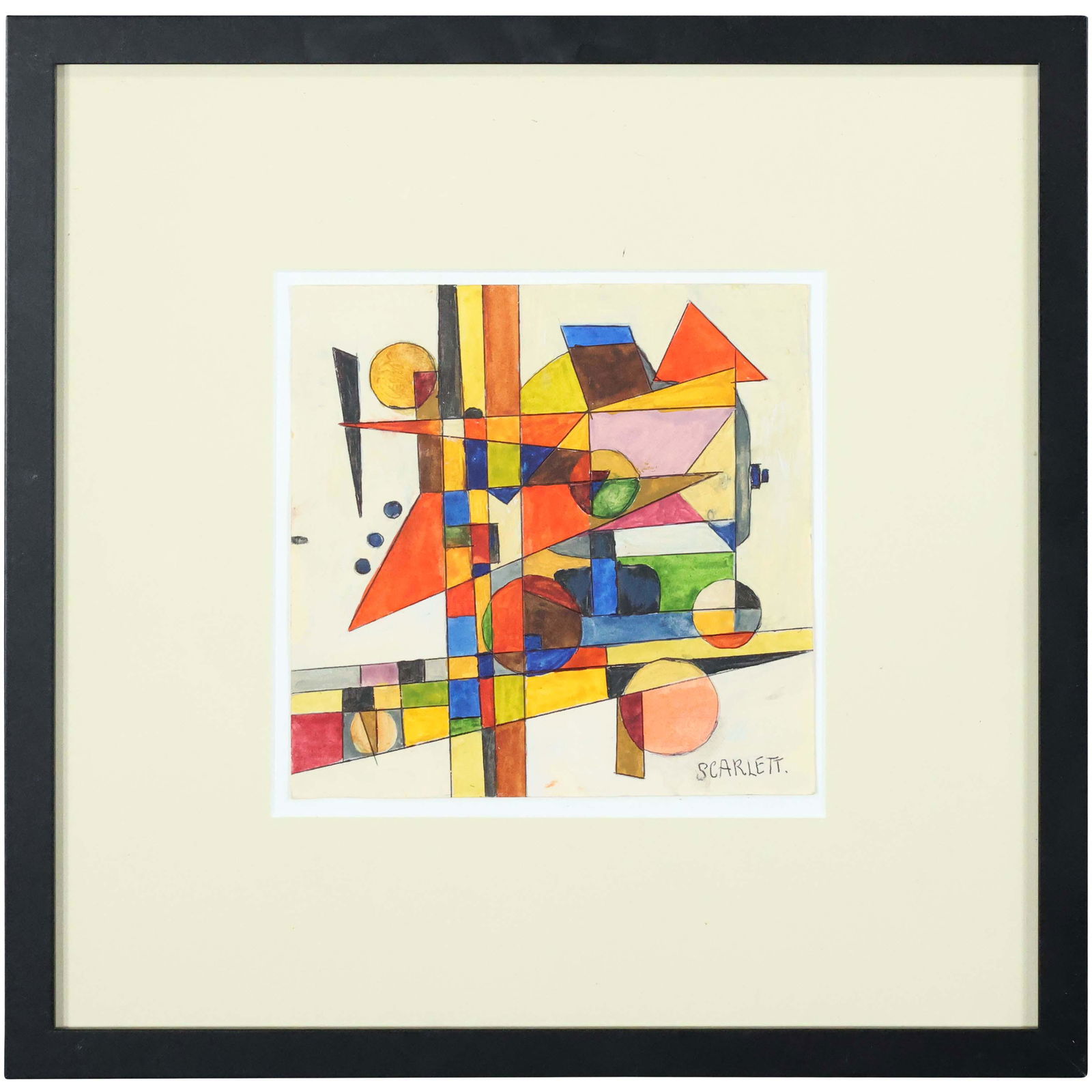 Rolph Scarlett 1889-1984, Geometric Abstract Watercolor (1 of 10)