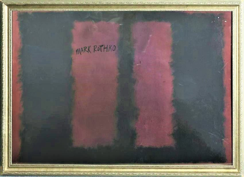 Mark Rothko, Signed Large Lithograph Dark Maroon Color (1 of 10)