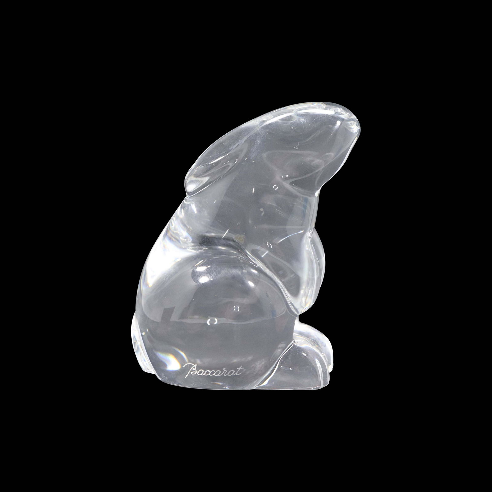 Signed BACCARAT Crystal Glass RABBIT Figure Sculpture (1 of 7)