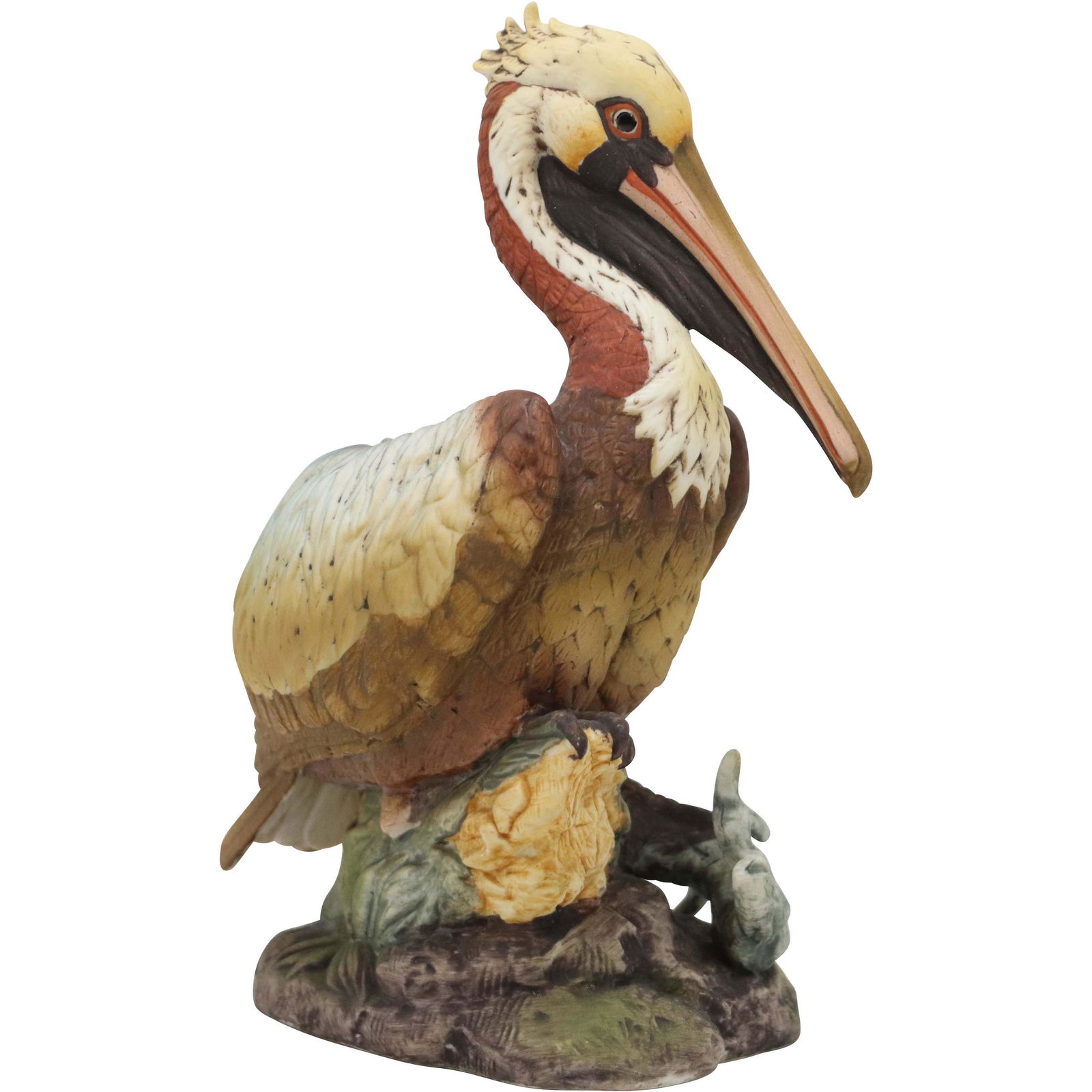 Andrea Porcelain Long Beak Brown Pelican Figure Statue (1 of 7)
