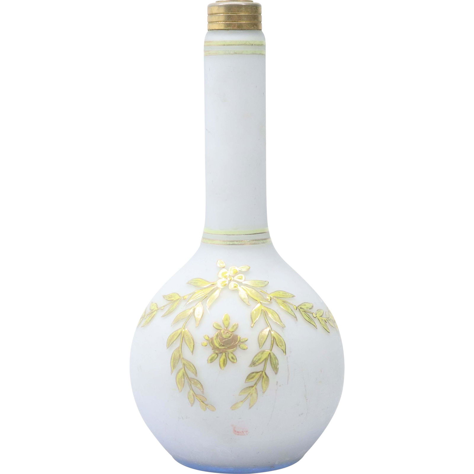 Victorian Gold Decorated Bristol Glass Barber Bottle (1 of 10)