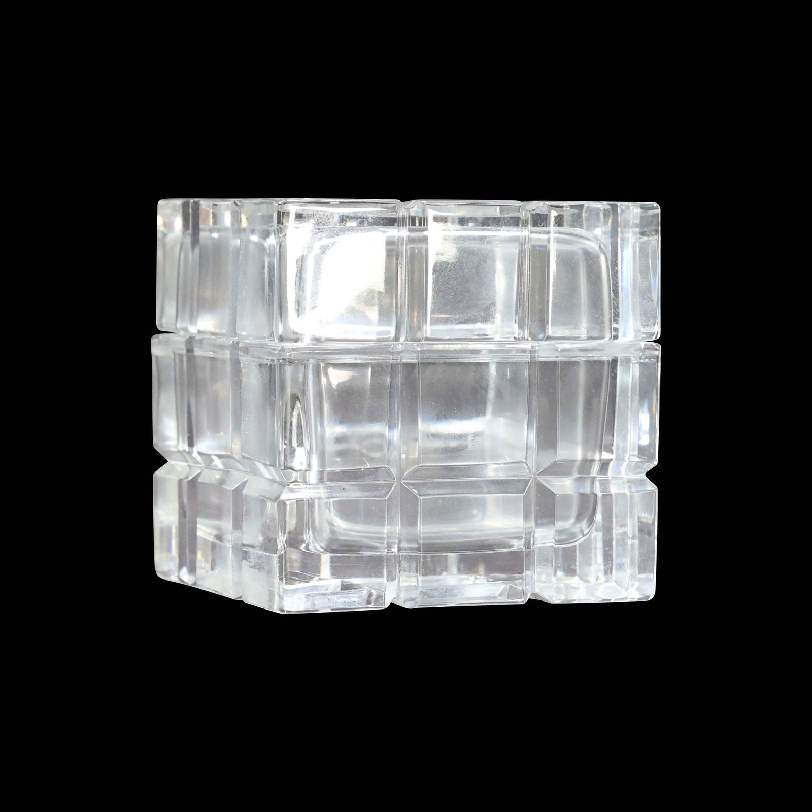 Faceted Cubism Blocks Covered "Cube" Box (1 of 5)