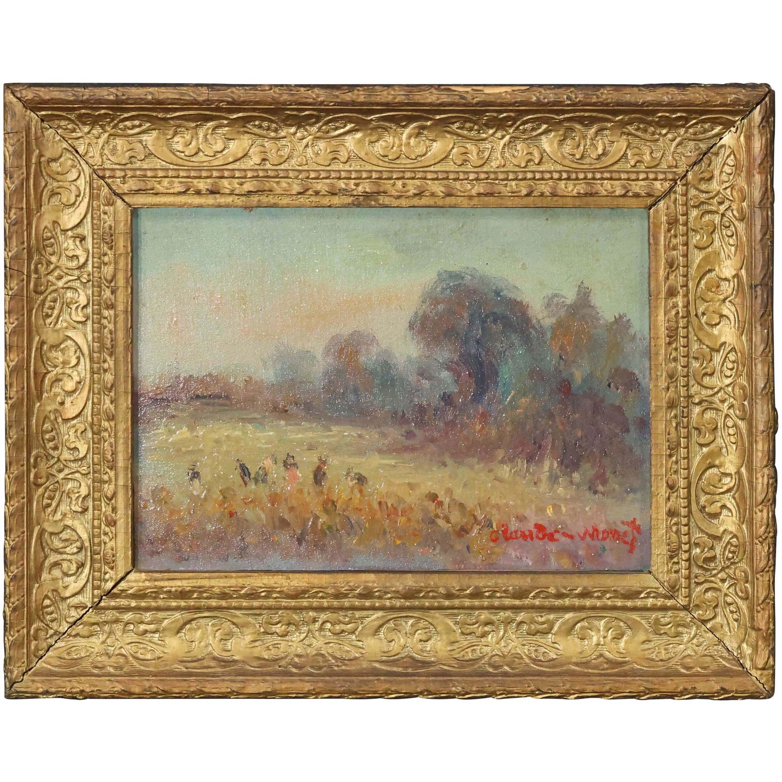 Claude Monet (French, 1840-1926) Oil/c Landscape Signed (1 of 12)