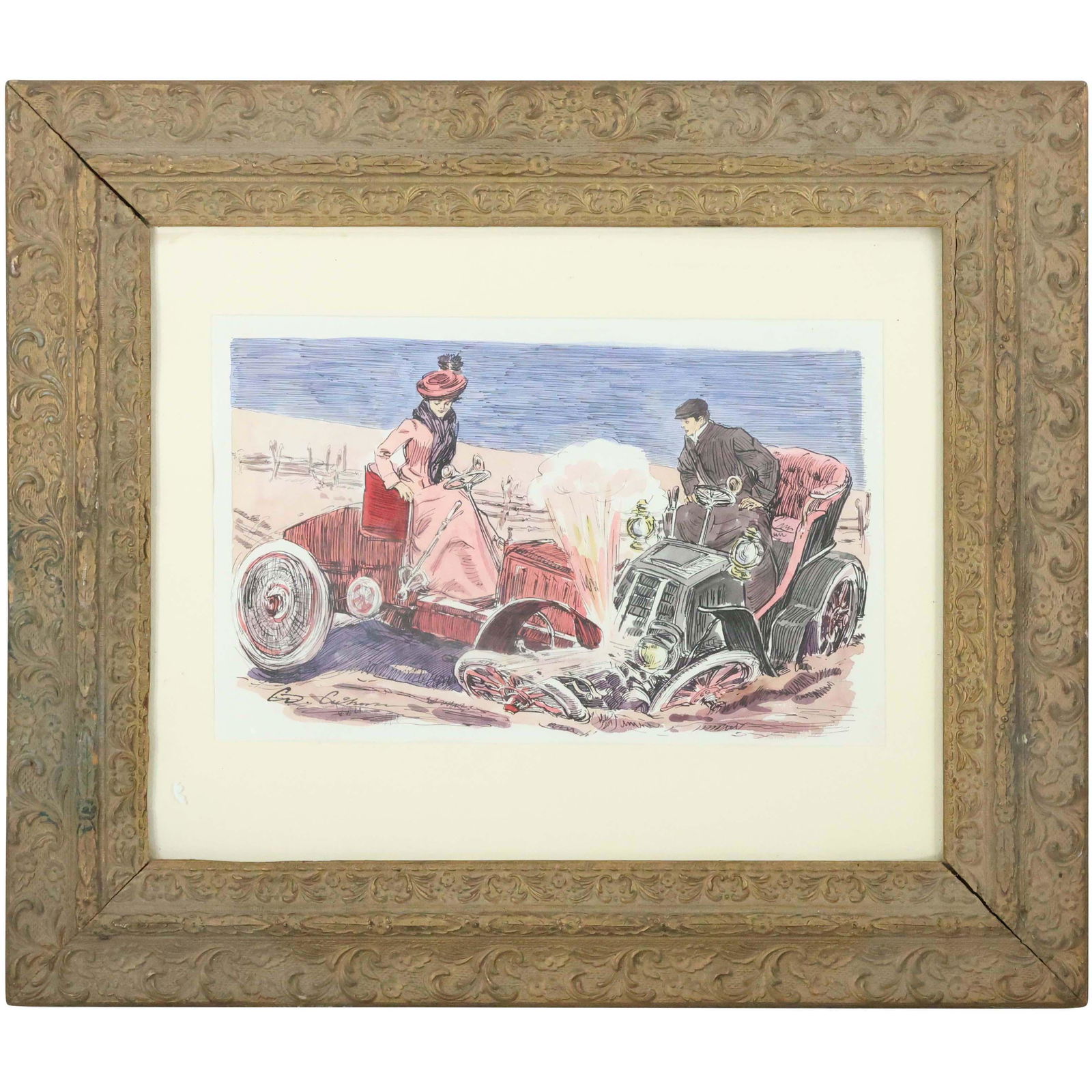 Charles D. Gibson; American Watercolor Signed (1 of 13)