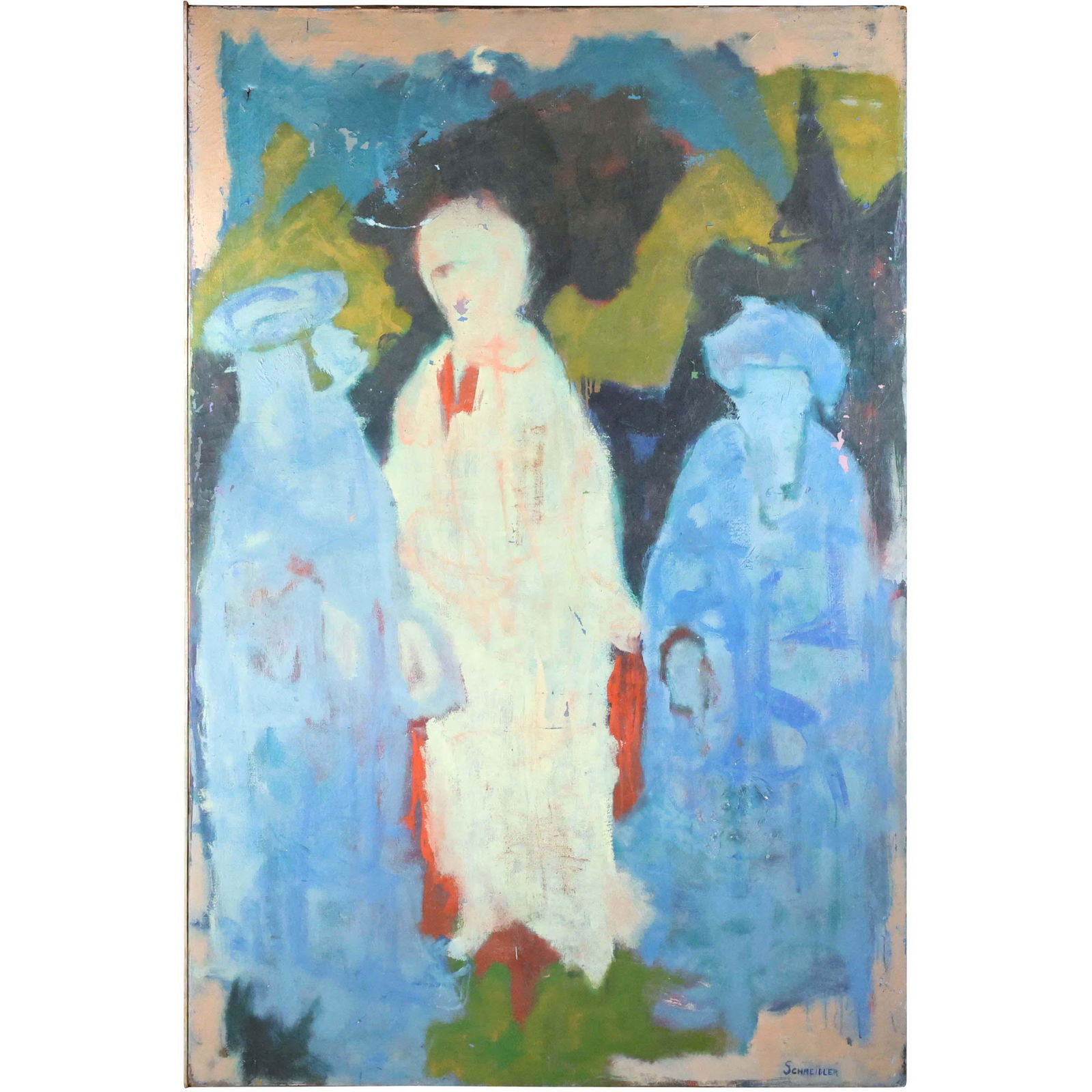 Blanche Schmeidler; Large 20thC. Modernist Oil Abstract (1 of 20)