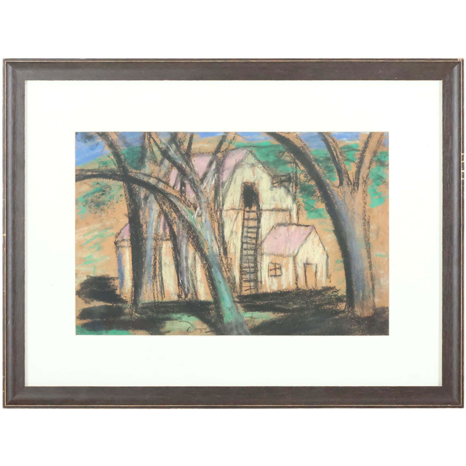 Arthur Dove; American Pastel Barn in a Landscape (1 of 10)