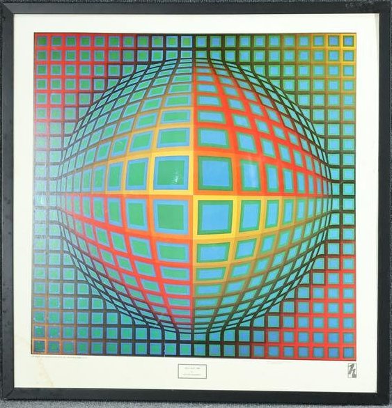 VEGA-NOR 1969 by VICTOR VASARELY Op-Art Lithograph (1 of 14)