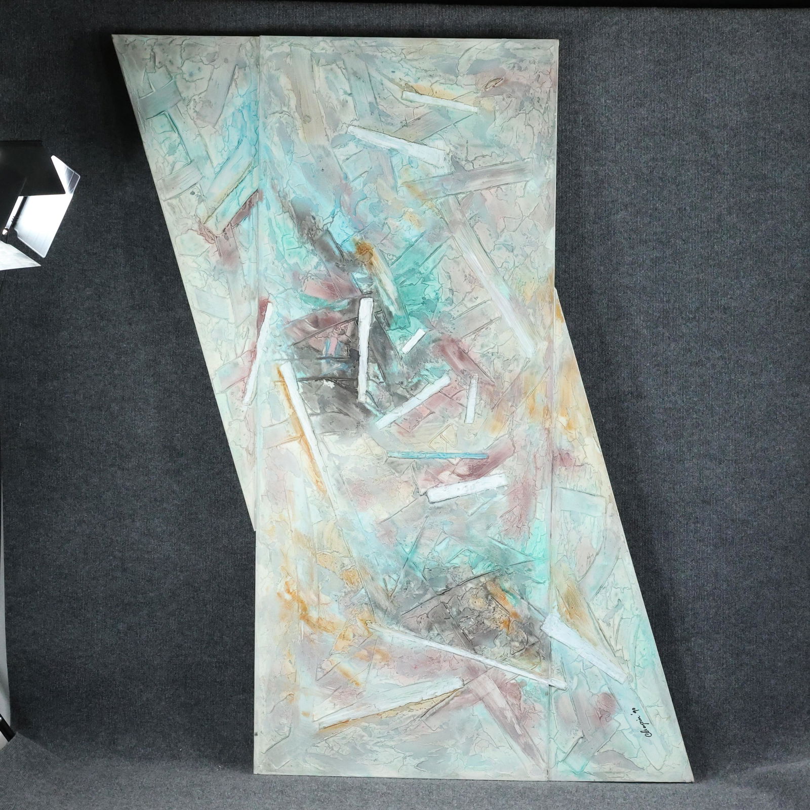 CHOPIN 1990 - Large Abstract Modernism Assemblage Oil/c (1 of 7)