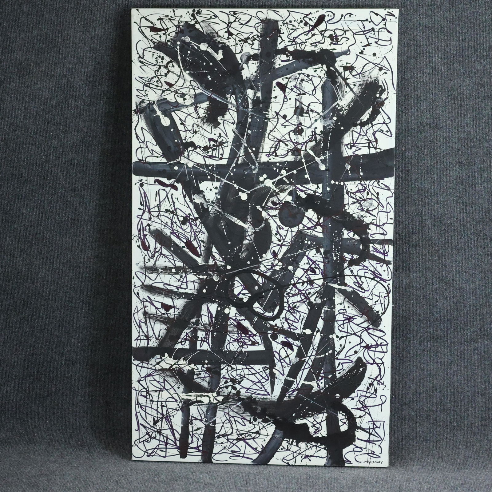 Dennis Sakelson, Bucks County Pa, Oil/c Drip Abstract (1 of 9)