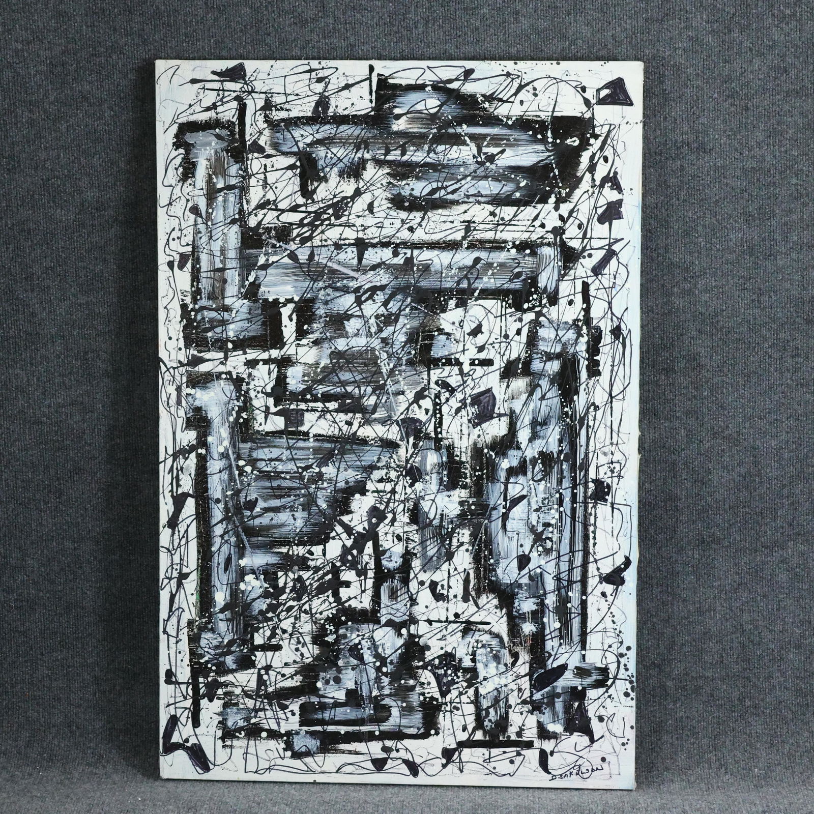 Dennis Sakelson, Bucks County, O/c Abstract Black White (1 of 8)