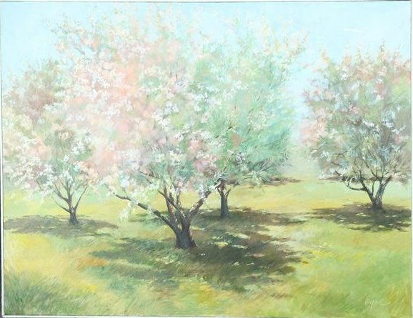 Randolph Payne, Oil Painting Summer Dog Wood Trees (1 of 9)